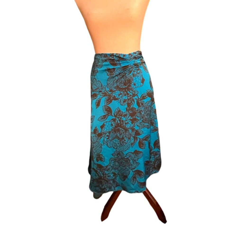 Silky Asymetrical Cinched Skirt 8